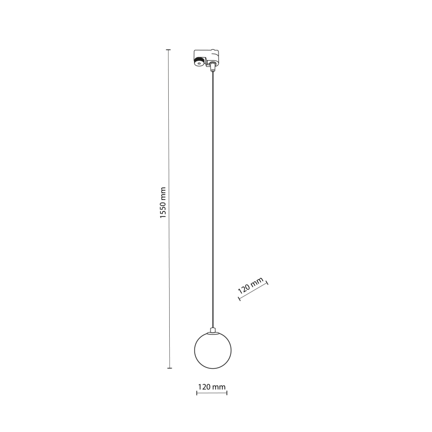 Κρεμαστό φωτιστικό οροφής για 1-phase ράγας TRACER 1xG9/8W/230V μαύρο/λευκό