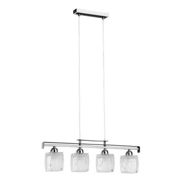Κρεμαστό φωτιστικό σε καλώδιο ALMA 4xE14/10W/230V, γυαλιστερό χρώμιο