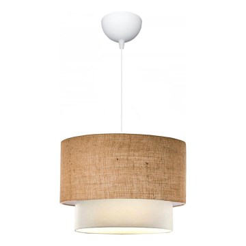 Κρεμαστό φωτιστικό σε καλώδιο AYD 1xE27/15W/230V μπεζ/λευκό