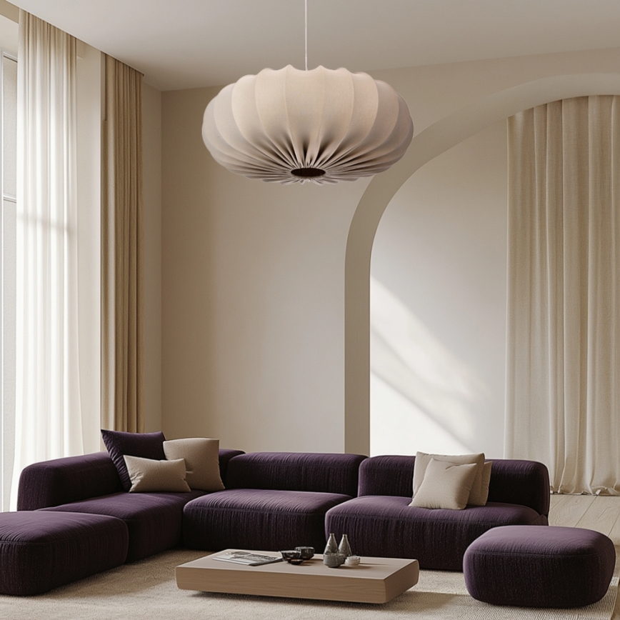 Κρεμαστό φωτιστικό σε καλώδιο CAFEE 1xE27/40W/230V, διάμ. 66 cm, μπεζ