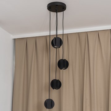 Κρεμαστό φωτιστικό σε καλώδιο GAMBIT 4xGU10/10W/230V μαύρο