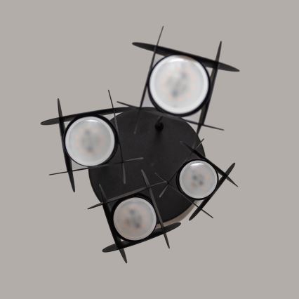 Κρεμαστό φωτιστικό σε καλώδιο GAMBIT 4xGU10/10W/230V μαύρο