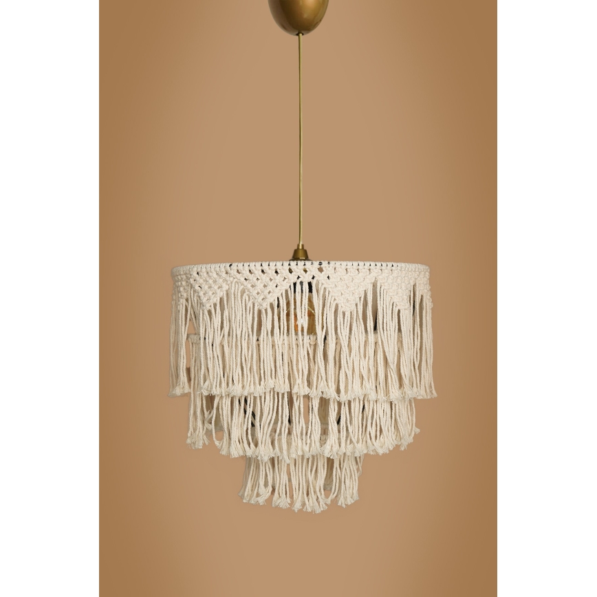 Κρεμαστό φωτιστικό σε καλώδιο RIMINI 1xE27/40W/230V, κρεμ