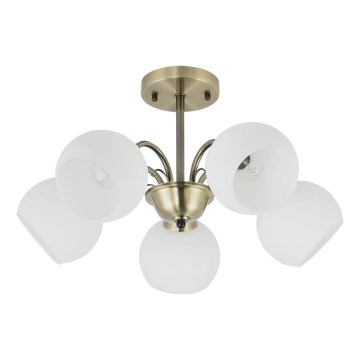 Κρεμαστό φωτιστικό σε ράβδο NESTOR 5xE27/40W/230V, μπρούτζινο
