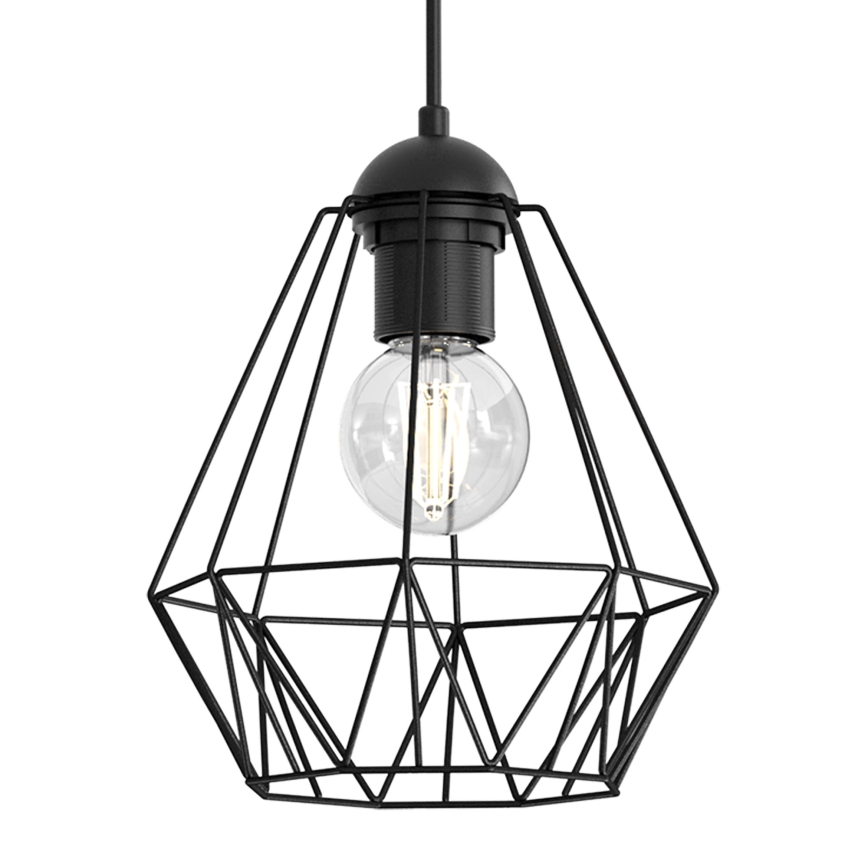 Κρεμαστό φωτιστικό τρίφωτο BERGEN 3xE27/60W/230V μαύρο