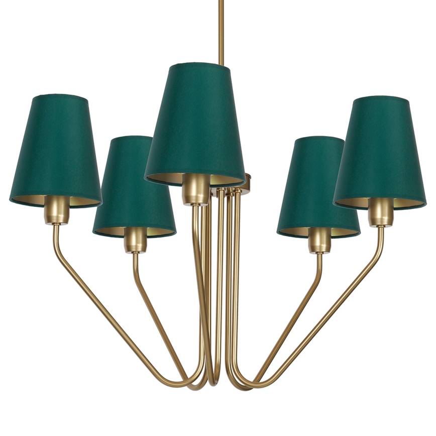 Κρεμαστός πολυέλαιος VICTORIA 5xE27/60W/230V πράσινο