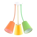 Κρεμαστός πολυέλαιος WIRE COLOUR 3xE27/60W/230V