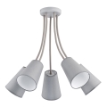 Κρεμαστός πολυέλαιος WIRE GRAY 5xE27/60W/230V