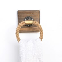Κρεμάστρα μπάνιου για πετσέτες BORURAF 14x14 cm καφέ