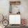 Κρεμάστρα τοίχου OBSOYO 15x80 cm + παπουτσοθήκη 100x80 cm καφέ/λευκό
