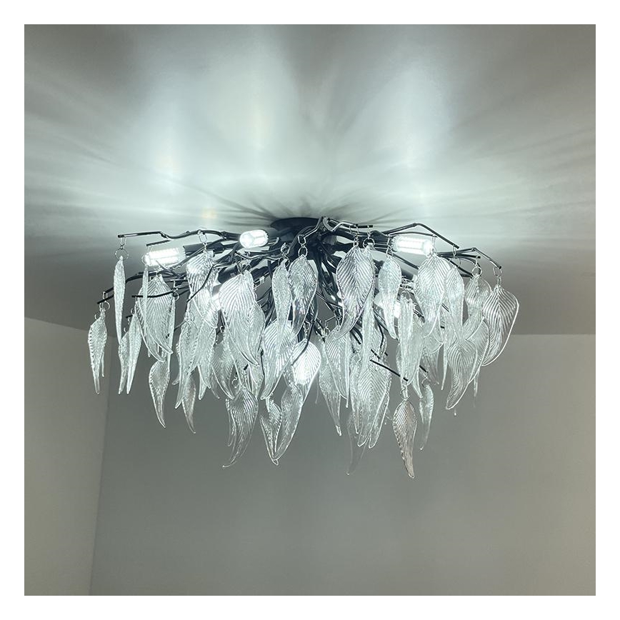 Κρυστάλλινη πλαφονιέρα οροφής 10xG9/40W/230V μαύρο