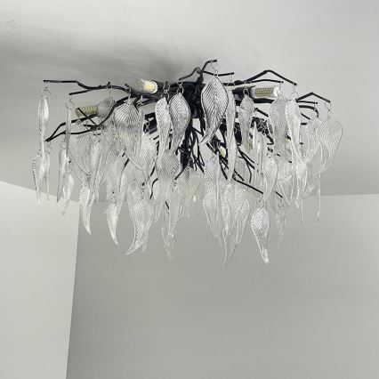 Κρυστάλλινη πλαφονιέρα οροφής 10xG9/40W/230V μαύρο