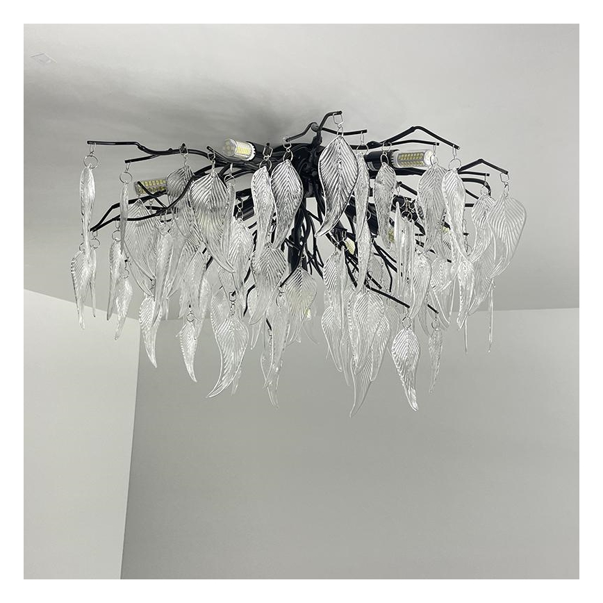 Κρυστάλλινη πλαφονιέρα οροφής 10xG9/40W/230V μαύρο
