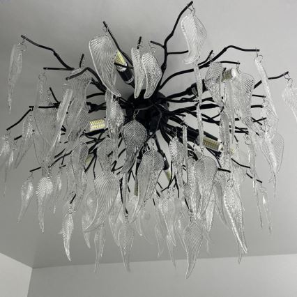 Κρυστάλλινη πλαφονιέρα οροφής 10xG9/40W/230V μαύρο