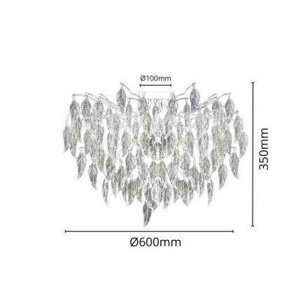 Κρυστάλλινη πλαφονιέρα οροφής 10xG9/40W/230V μαύρο