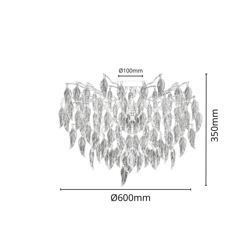 Κρυστάλλινη πλαφονιέρα οροφής 10xG9/40W/230V μαύρο