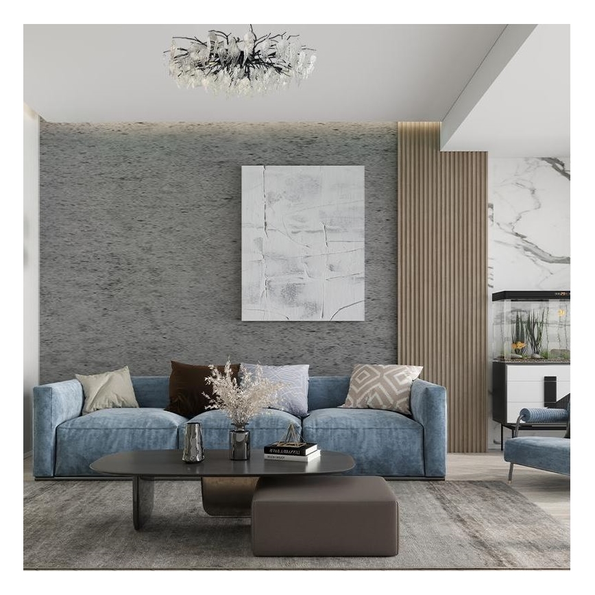Κρυστάλλινη πλαφονιέρα οροφής 12xG9/40W/230V μαύρο