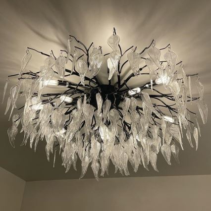 Κρυστάλλινη πλαφονιέρα οροφής 12xG9/40W/230V μαύρο