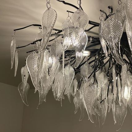 Κρυστάλλινη πλαφονιέρα οροφής 12xG9/40W/230V μαύρο
