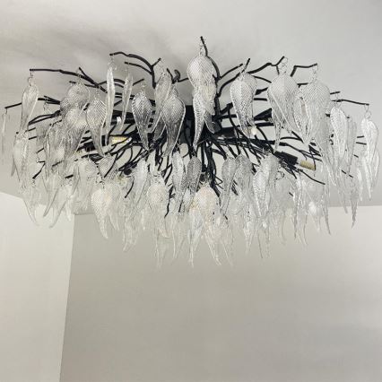 Κρυστάλλινη πλαφονιέρα οροφής 12xG9/40W/230V μαύρο