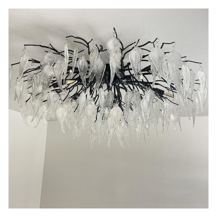 Κρυστάλλινη πλαφονιέρα οροφής 12xG9/40W/230V μαύρο