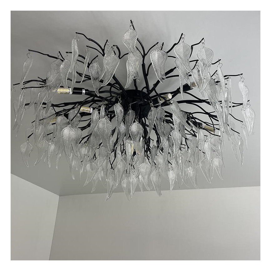Κρυστάλλινη πλαφονιέρα οροφής 12xG9/40W/230V μαύρο