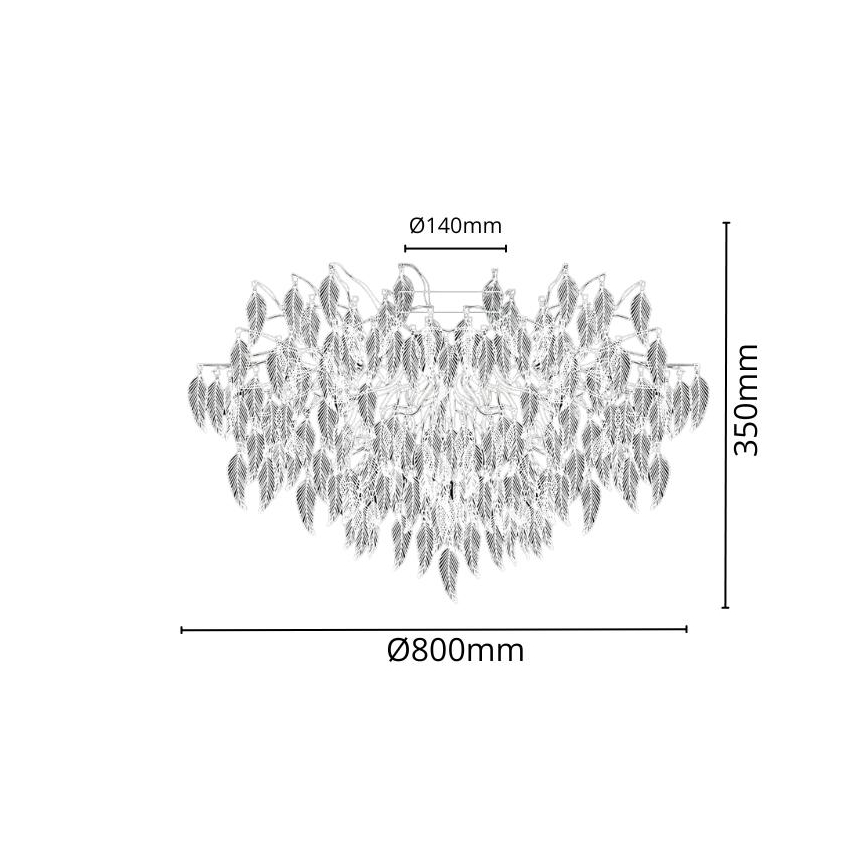 Κρυστάλλινη πλαφονιέρα οροφής 12xG9/40W/230V μαύρο