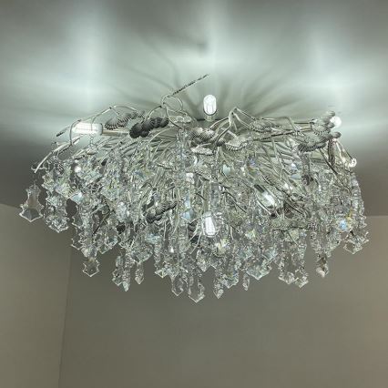 Κρυστάλλινη πλαφονιέρα οροφής 12xG9/40W/230V γυαλιστερό χρώμιο