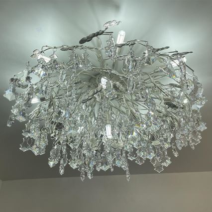 Κρυστάλλινη πλαφονιέρα οροφής 12xG9/40W/230V γυαλιστερό χρώμιο