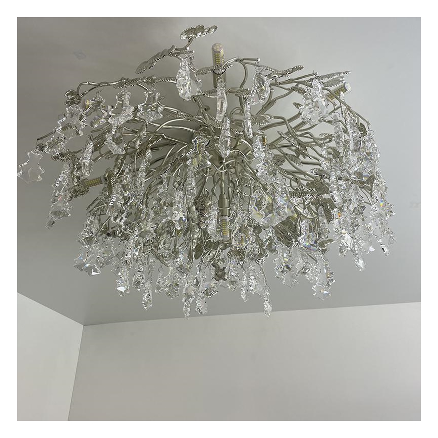 Κρυστάλλινη πλαφονιέρα οροφής 12xG9/40W/230V γυαλιστερό χρώμιο