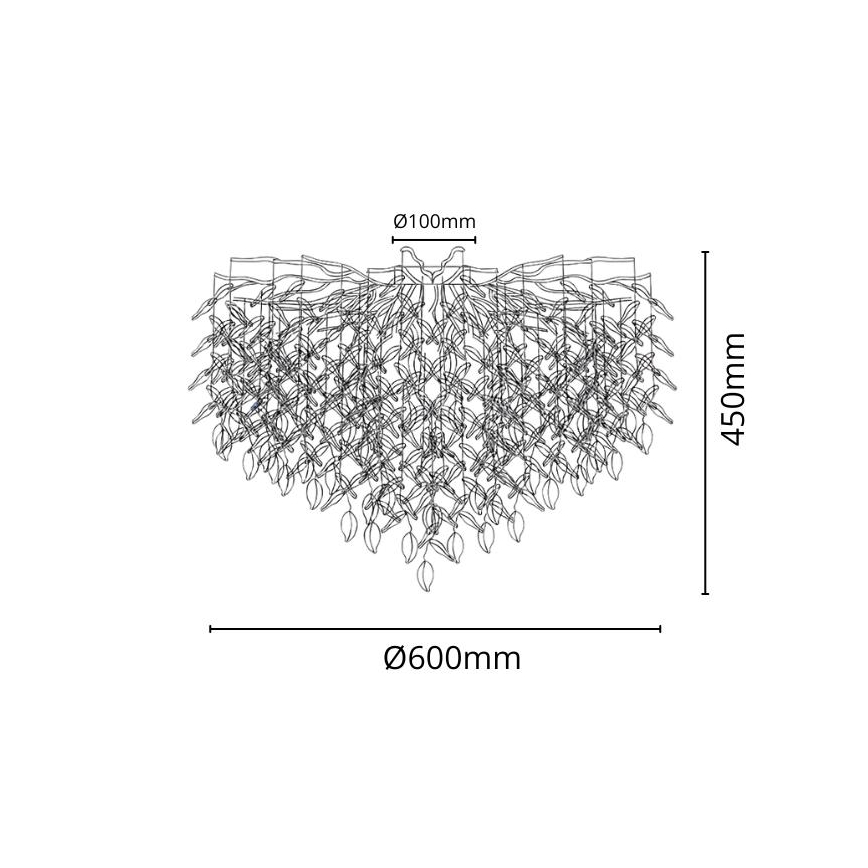 Κρυστάλλινη πλαφονιέρα οροφής 9xG9/40W/230V χρυσαφί