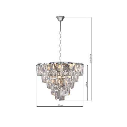 Κρυστάλλινο πολύφωτο με αλυσίδα CHELSEA 6xE14/40W/230V