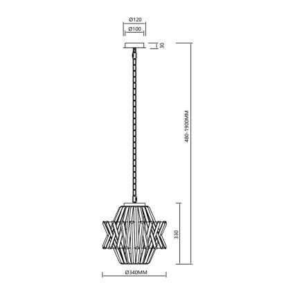 Κρυστάλλινο πολύφωτο με αλυσίδα CROWN 4xE14/40W/230V χρυσαφί