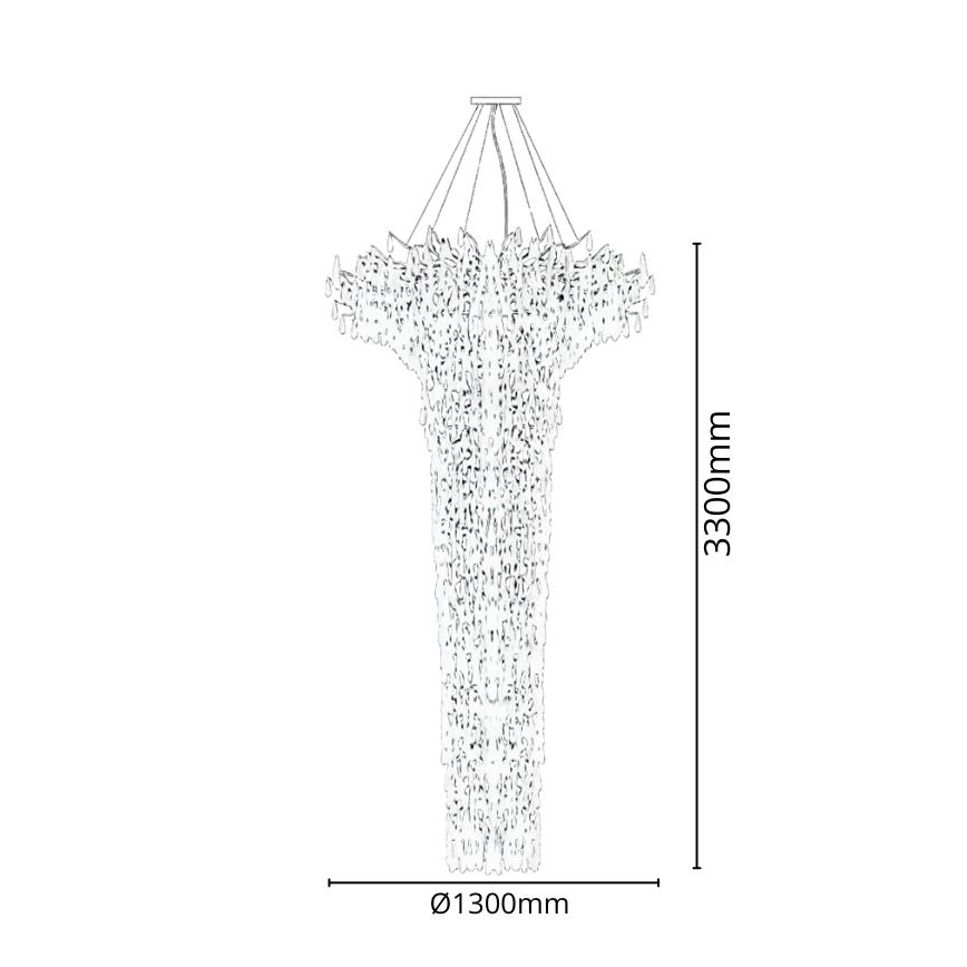 Κρυστάλλινο πολυέλαιος με καλώδιο 41xG9/40W/230V χρυσό