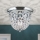 Κρυστάλλινο φωτιστικό οροφής PLAFOND 1xE27/40W/230V διάμετρος 26 cm γυαλιστερό χρώμιο