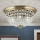Κρυστάλλινο φωτιστικό οροφής PLAFOND 6xE27/40W/230V διάμετρος 47 cm μπρονζέ