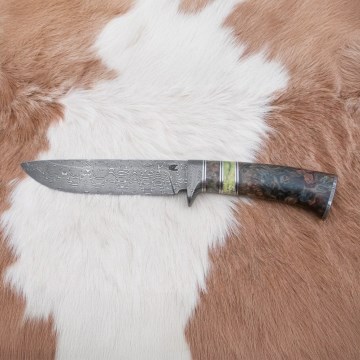 Κυνηγετικό μαχαίρι Δαμασκού 14,5 cm σκλήθρο/σερπεντινίτης