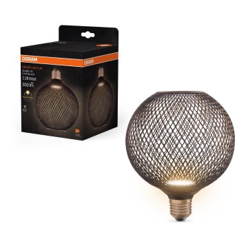 Λαμπτήρας LED DECOR FLAT G125 E27/3,5W/230V 2700K μαύρο - Osram