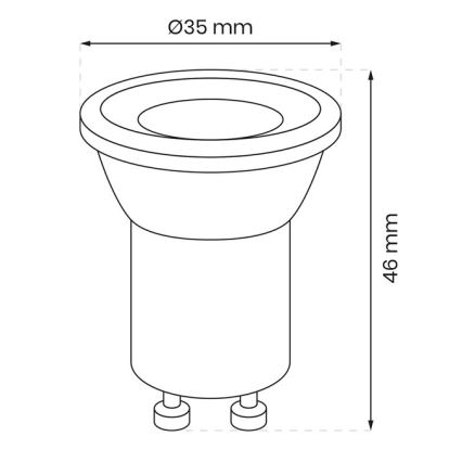 Λαμπτήρας LED GU10-MR11/3W/230V 3000K