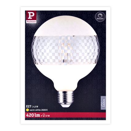 Λάμπα Dimmer LED CLASSIC G125 E27/4,5W/230V 2600K - Paulmann 28742