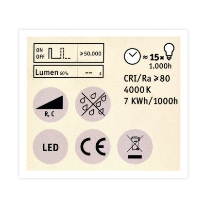 Λάμπα Dimmer LED GU10/7W/230V 4000K - Paulmann 28754