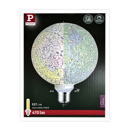 Λάμπα Dimmer LED MOSAIC G125 E27/5W/230V 2700K - Paulmann 28745