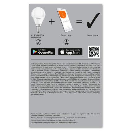 Λάμπα Dimmer LED SMART+ E14/5W/230V 2700K Wi-Fi - Ledvance