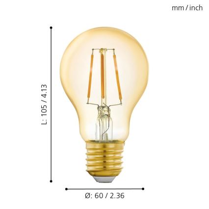 Λάμπα Dimmer LED E27/5,5W/230V 2200K - Eglo