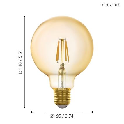 Λάμπα Dimmer LED E27/5,5W/230V 2200K - Eglo