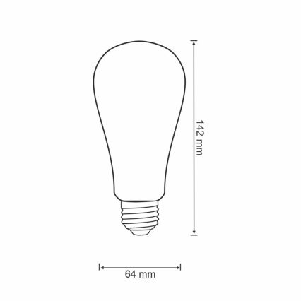 Λάμπα Dimmer LED VINTAGE ST64 E27/5,5W/230V 1800-2700K Wi-fi Tuya