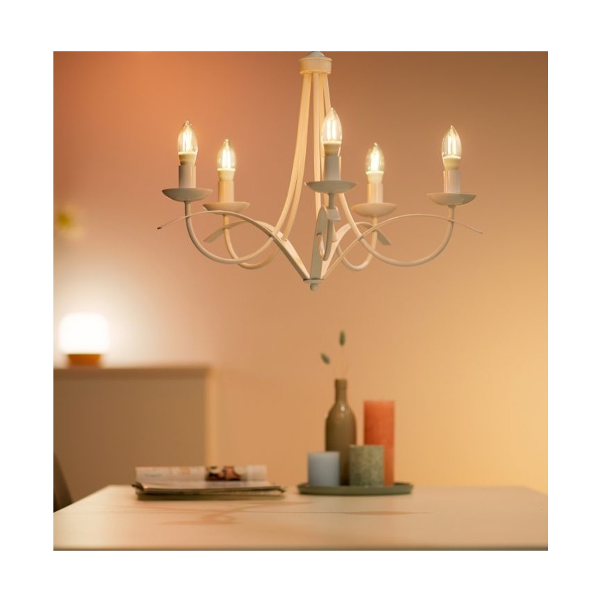 Λάμπα LED Dimmable FILAMENT C35 E14/4,9W/230V 2700-6500K CRI 90 Wi-Fi - WiZ