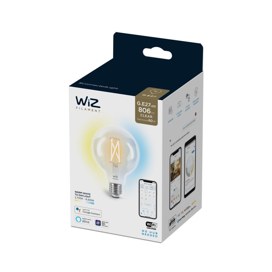 Λάμπα LED Dimmable FILAMENT G95 E27/6,7W/230V 2700-6500K CRI 90 Wi-Fi - WiZ
