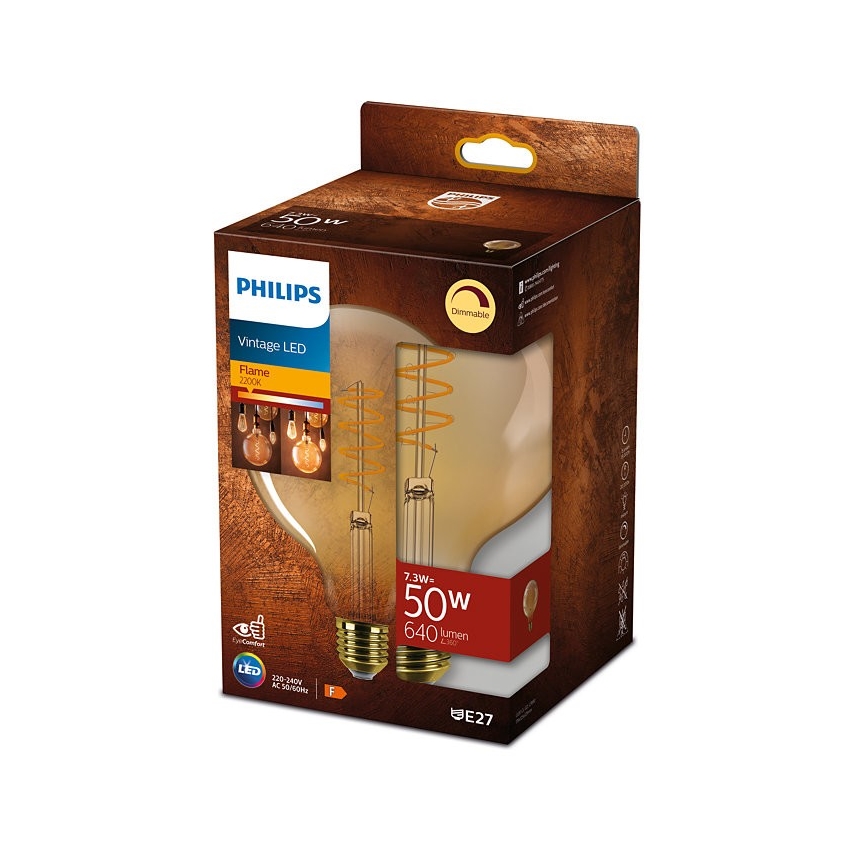 Λάμπα LED Dimmable VINTAGE Philips E27/7,3W/230V 2200K