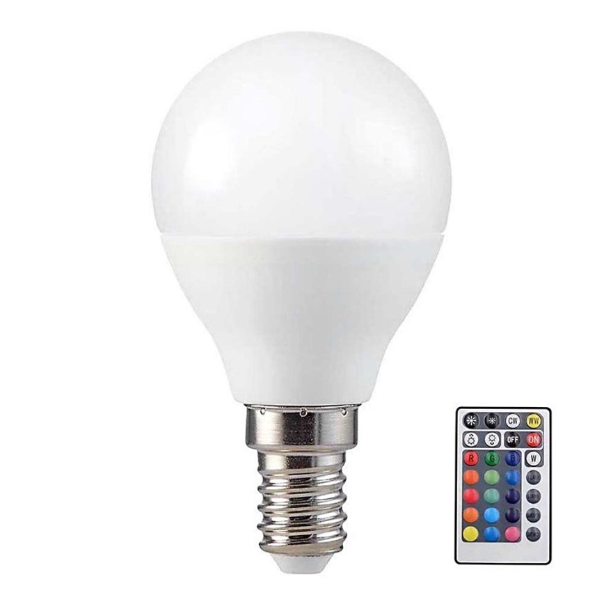 Λάμπα LED RGB Dimmable P45 E14/4,8W/230V 3000K + τηλεχειριστήριο